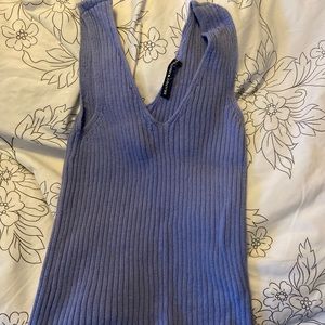 Brandy Melville Blue Knit Tank